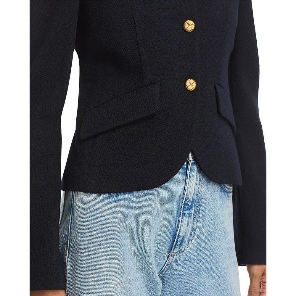 New rag & bone navy slade textured blazer - Picture 5 of 11